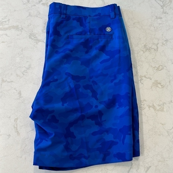 G/FORE Men's Golf Royal Blue Camo Golf Shorts LIKE NEW 9” INSEAM - Picture 9 of 16